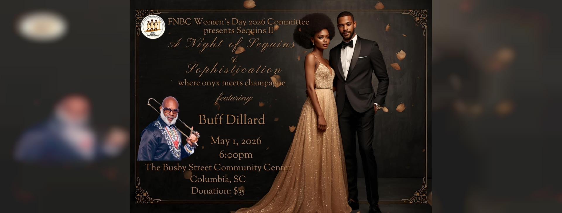 Sequins II by FNBC Women’s Day 2026 — event banner