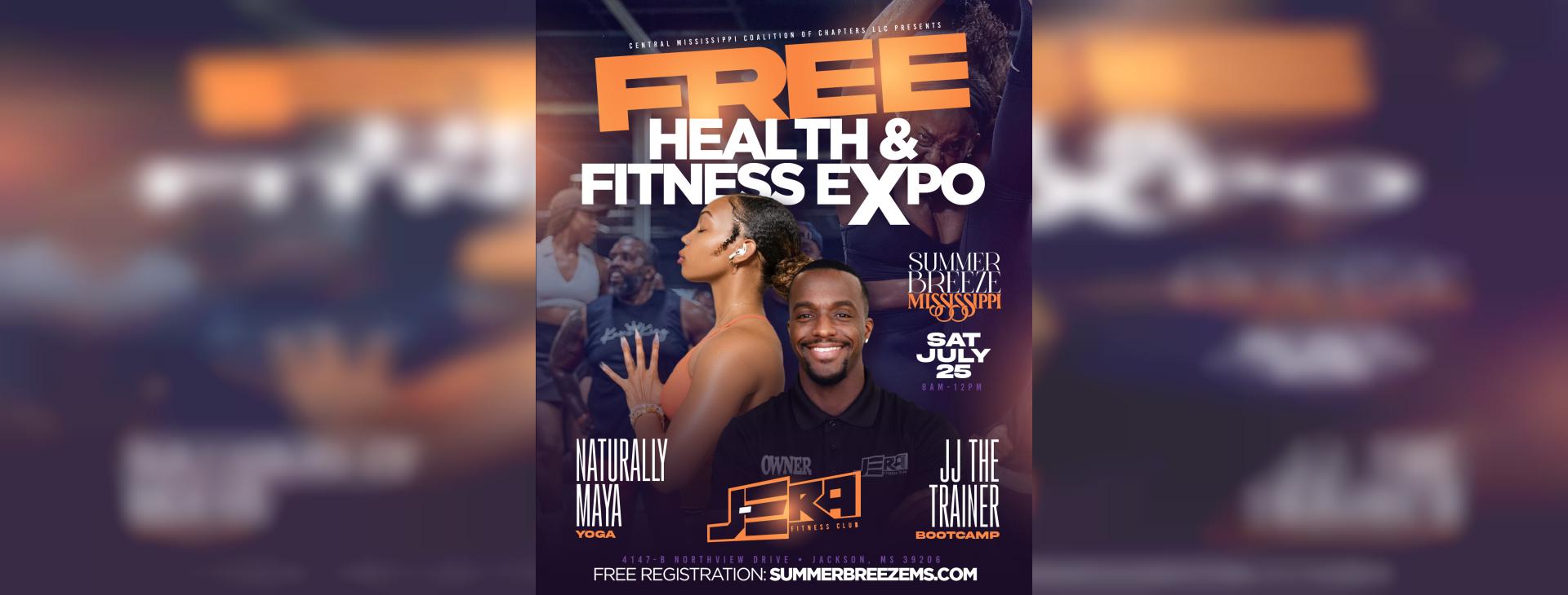 FREE HEALTH & FITNESS EXPO — event banner