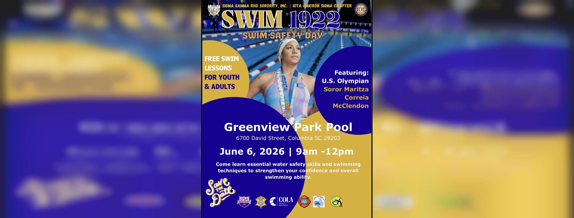 Swim 1922 Swim Safety Day — event banner