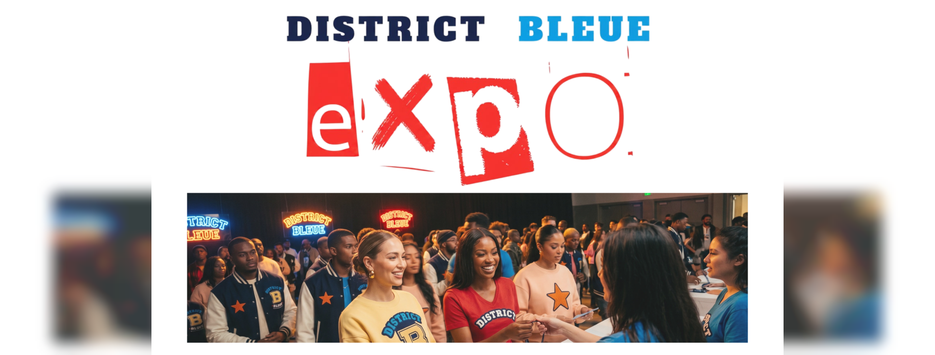 District Bleue Expo Sponsorship — event banner