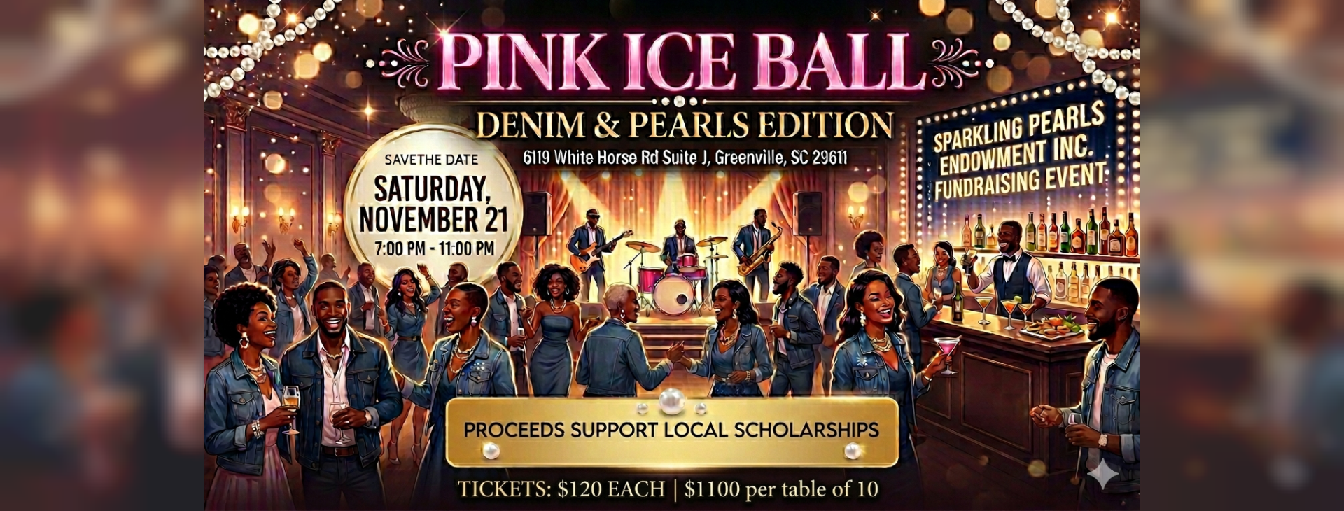Pink Ice Ball: Denim & Pearls Edition — event banner