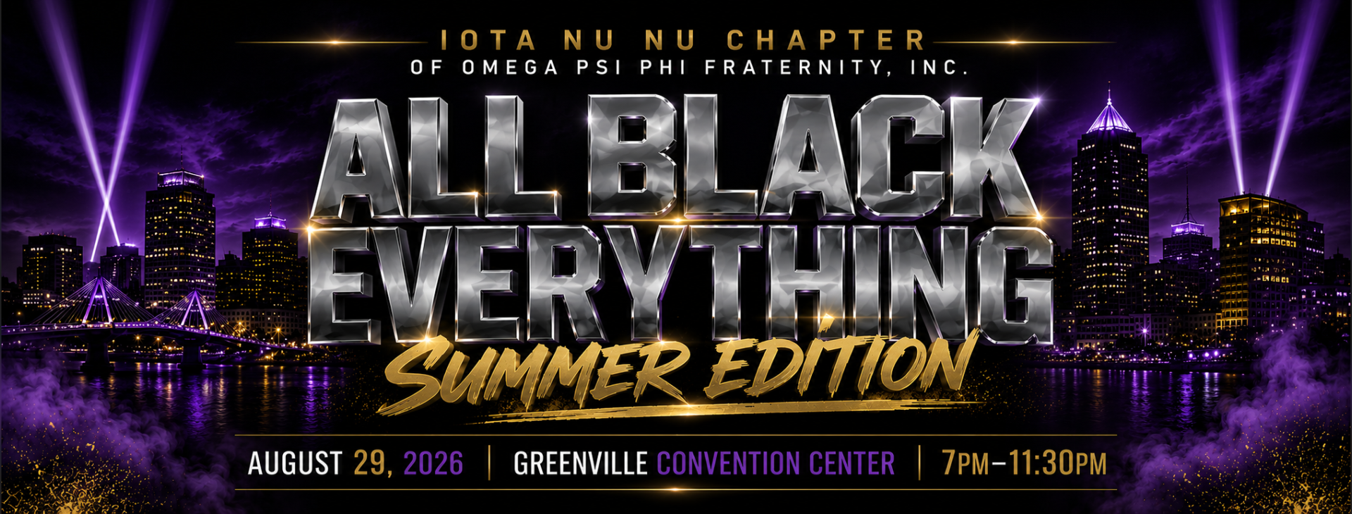 Iota Nu Nu Black Party — event banner