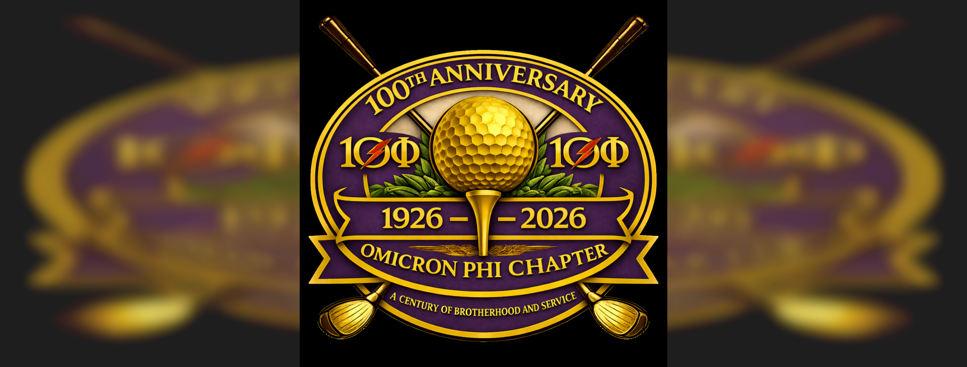 Four Founders presents The Omicron Phi Chapter Centennial Golf Tournament — event banner
