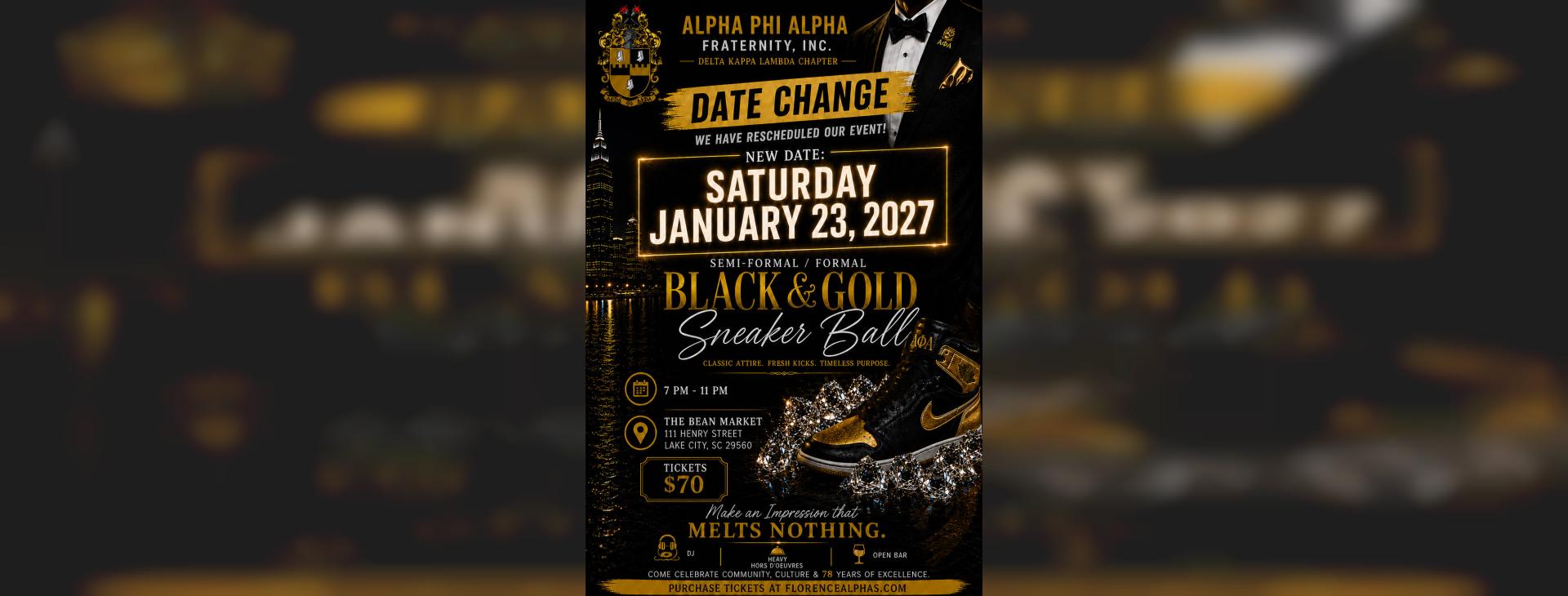 Black & Gold Sneaker Ball — event banner