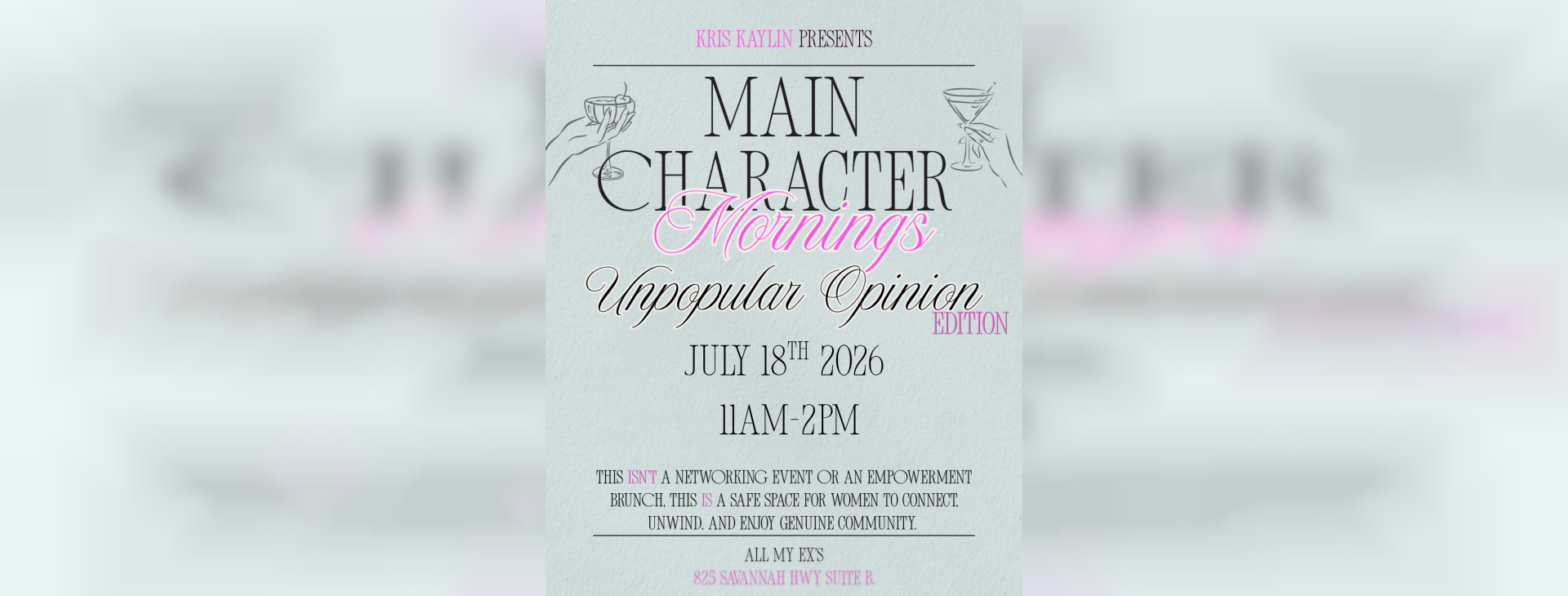 Main Character Mornings: Unpopular Opinion — event banner
