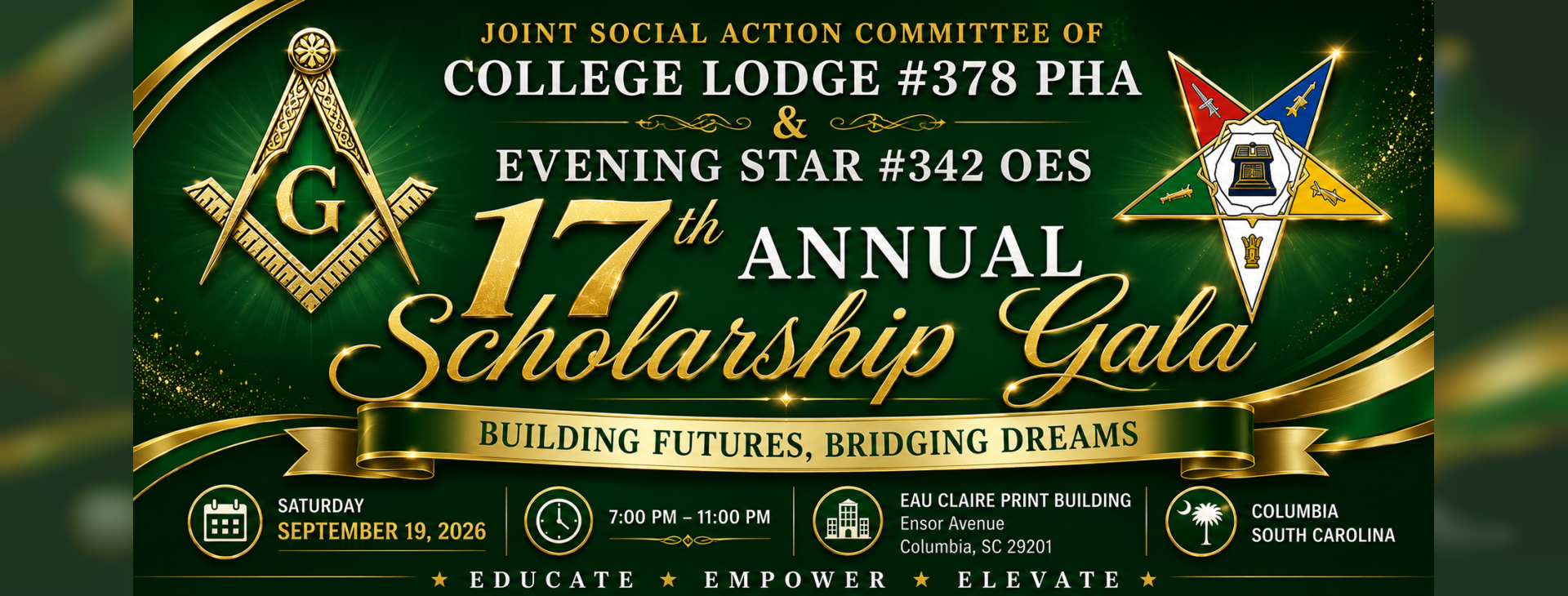 17th Annual Scholarship Gala — event banner