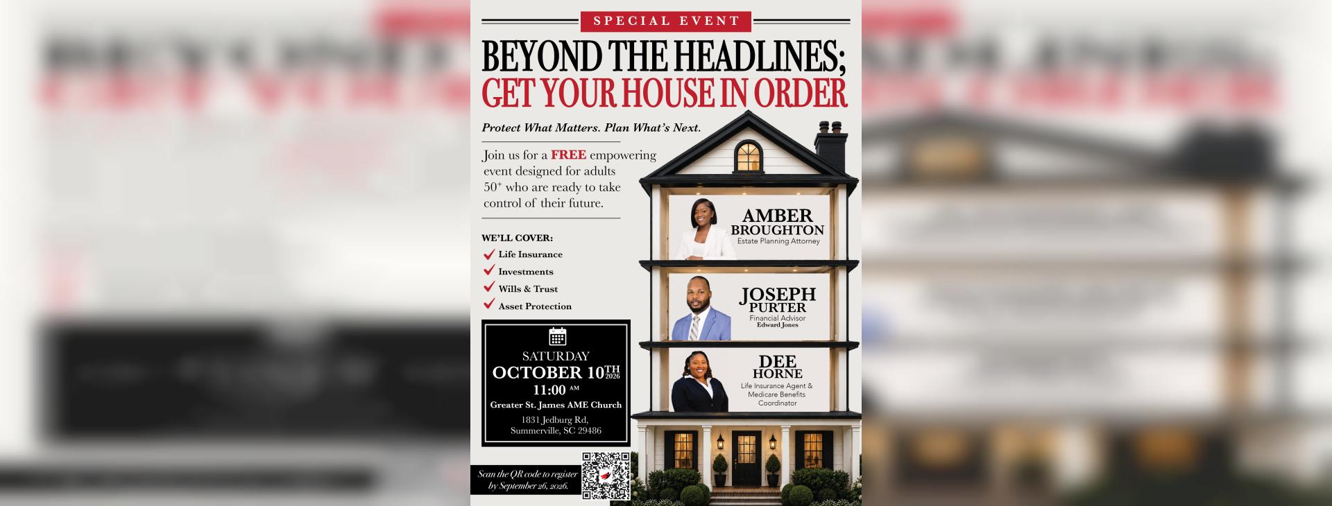 Get Your House In Order — event banner