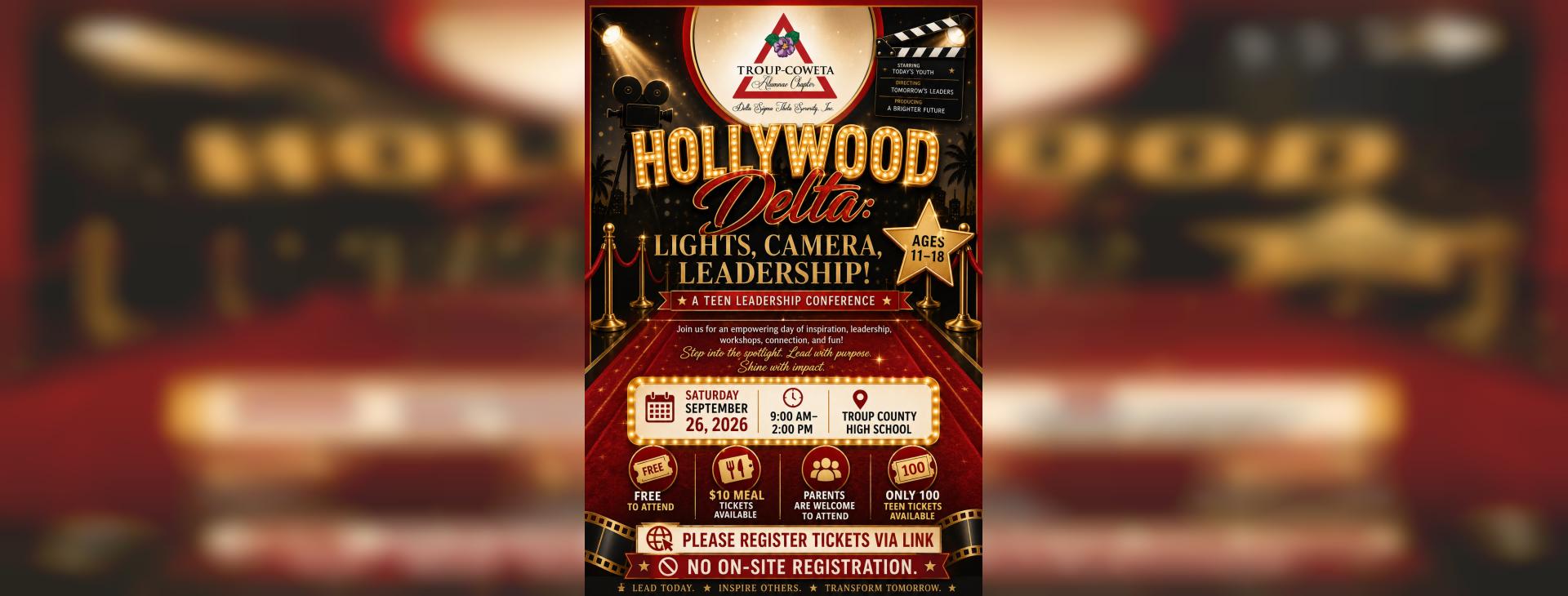 TCAC Presents: Hollywood Delta: Lights, Camera, Leadership — event banner